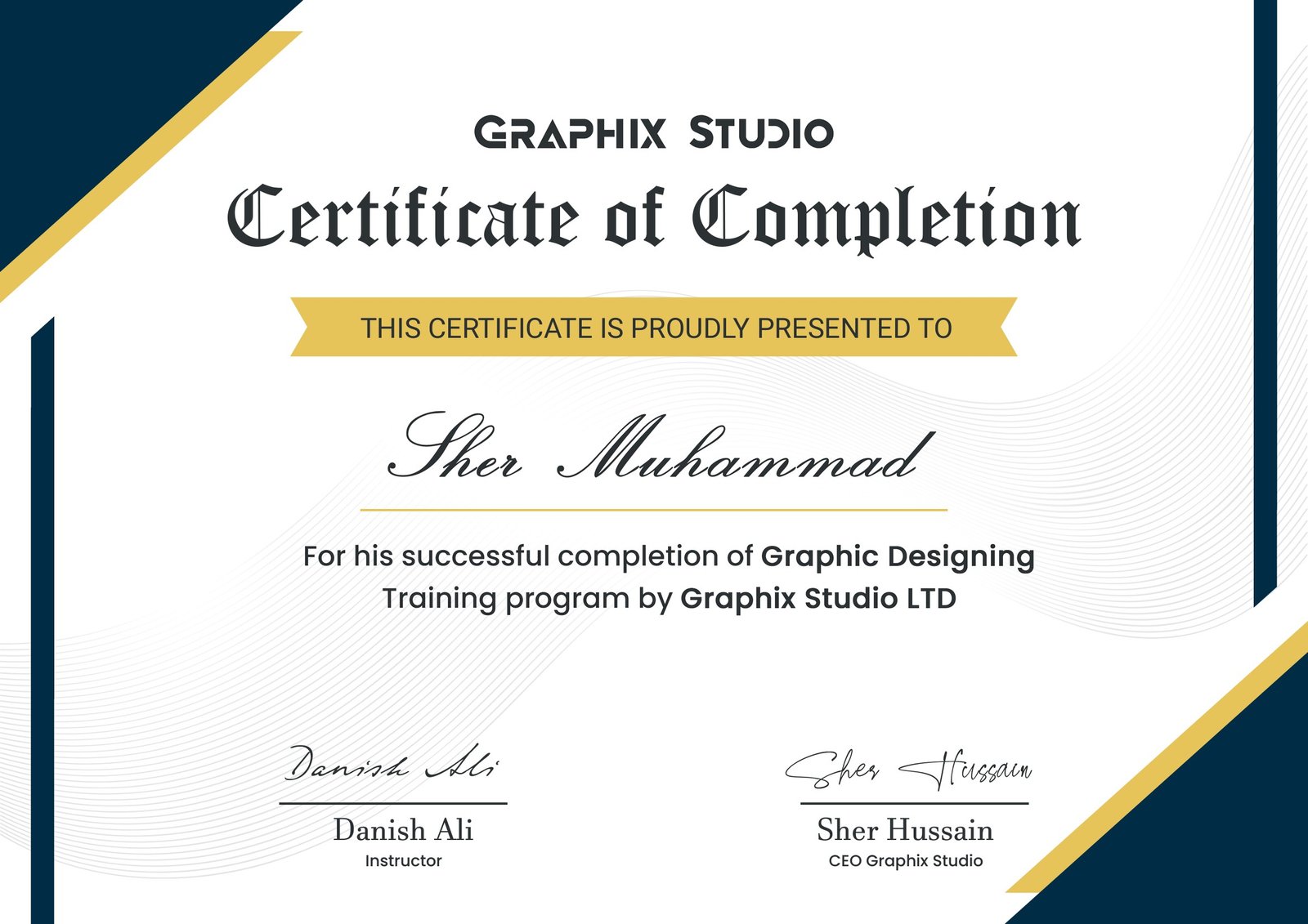Graphic design certificate