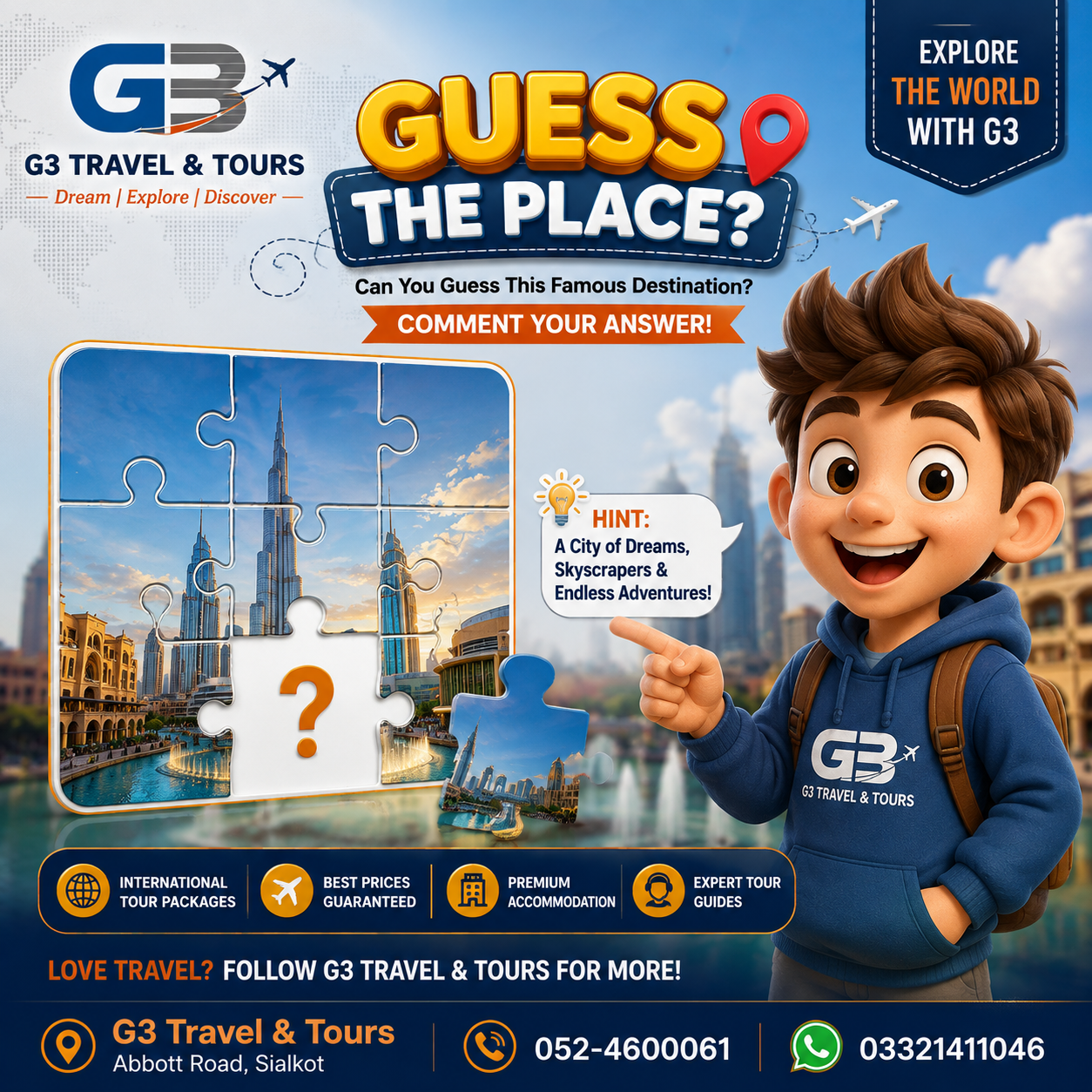G3 Travel & Tours social media project