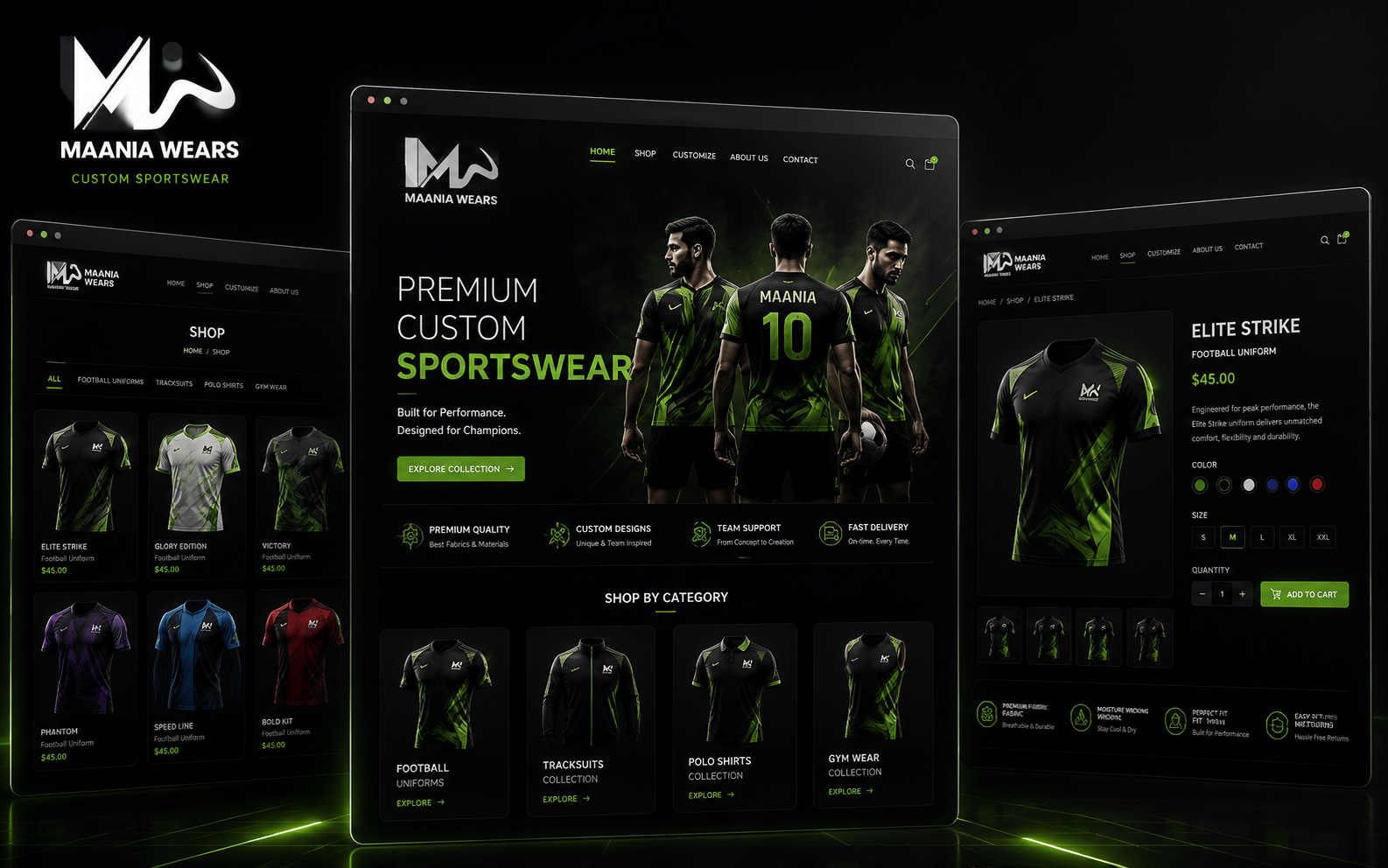 Maania Wears e-commerce website project